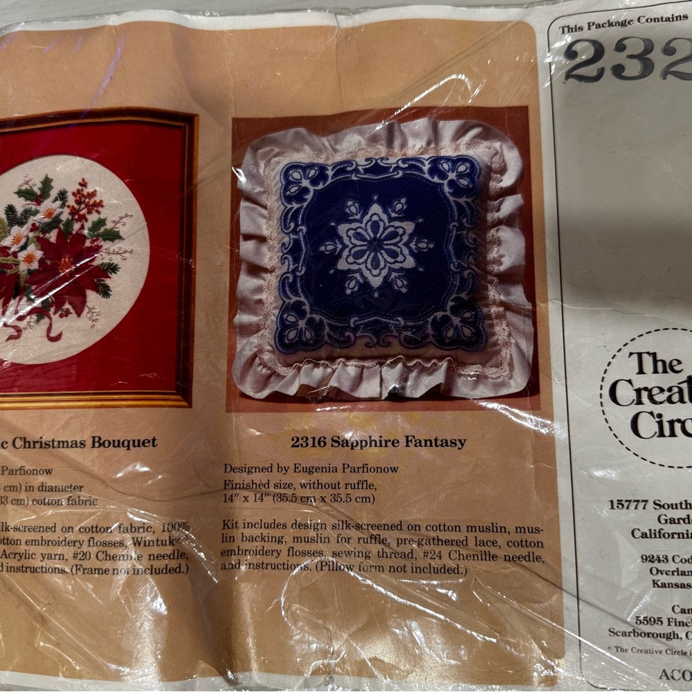 Creative Circle #2326 Christmas Bouquet Crewel Kit